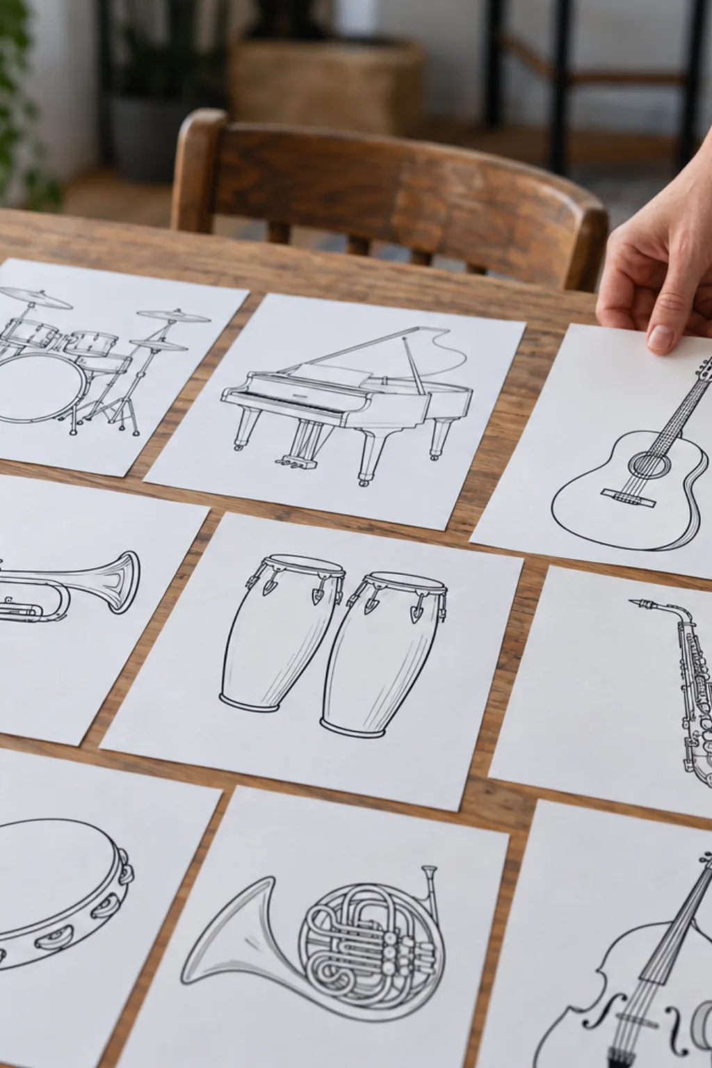 Moldes de Instrumentos Musicais para Imprimir - Depois