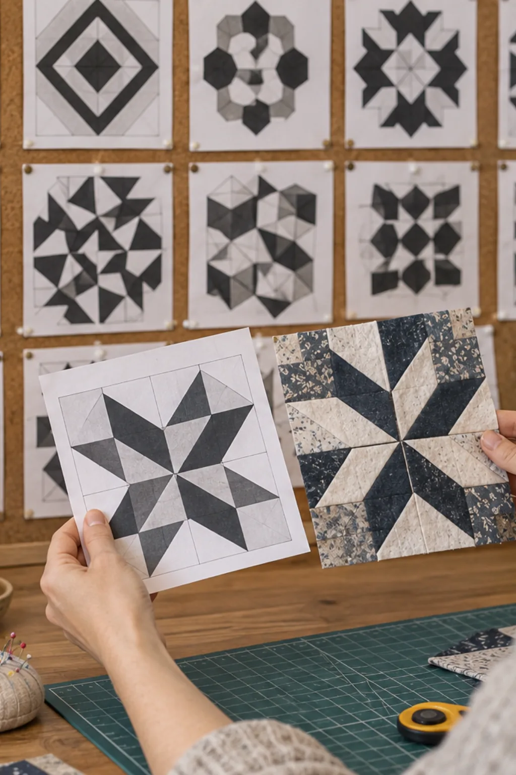 Moldes de Padrões Geométricos para Imprimir - Depois