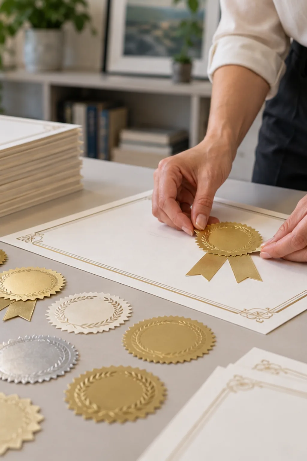 Moldes de Selos de Certificação para Imprimir - Depois