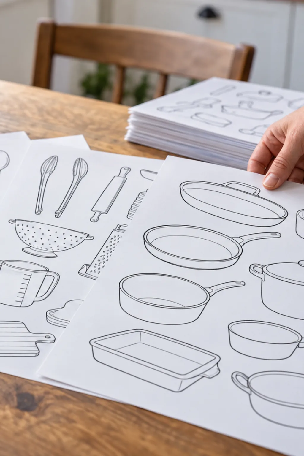 Moldes de Utensílios de Cozinha para Imprimir - Depois