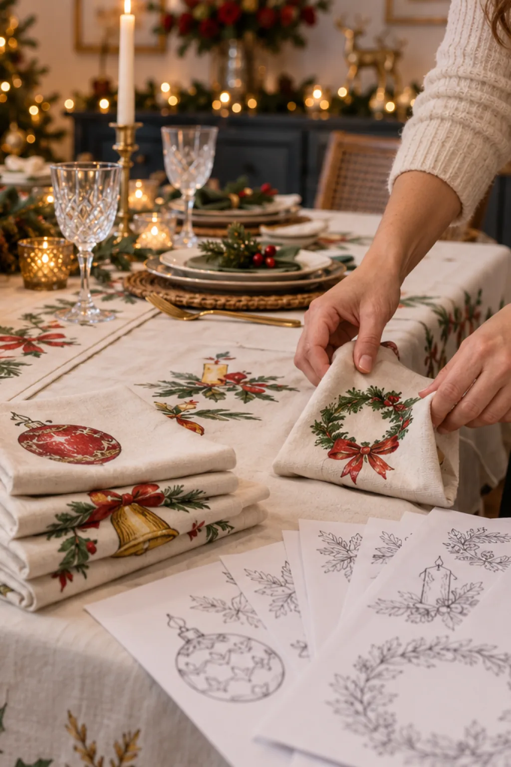 Riscos de Enfeites de Natal para Pintura em Tecido - Depois