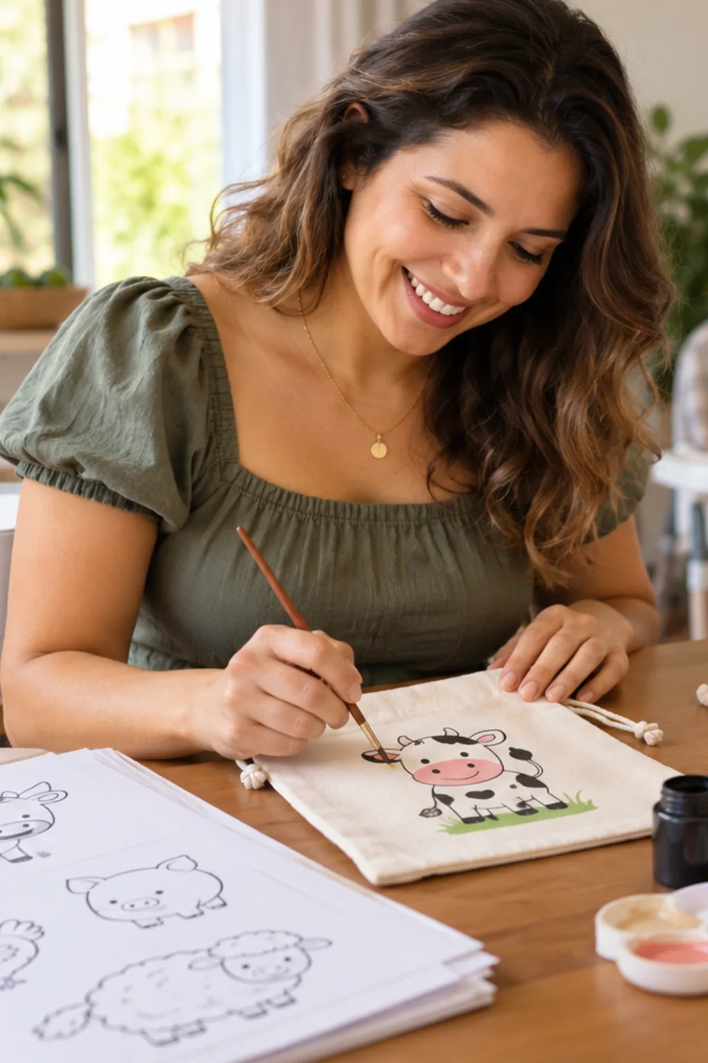 riscos para pintura em tecido — exemplo criado na Desenhos pra Colorir