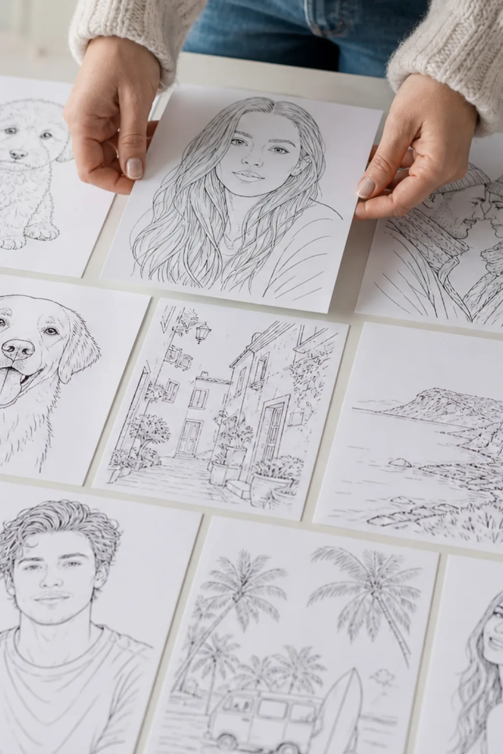 Transformar Foto em Arte de Linha - Depois