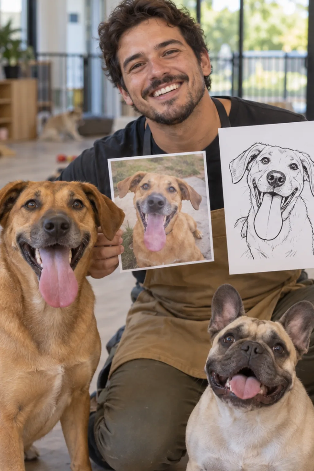 transformar foto em desenho — exemplo criado na Desenhos pra Colorir