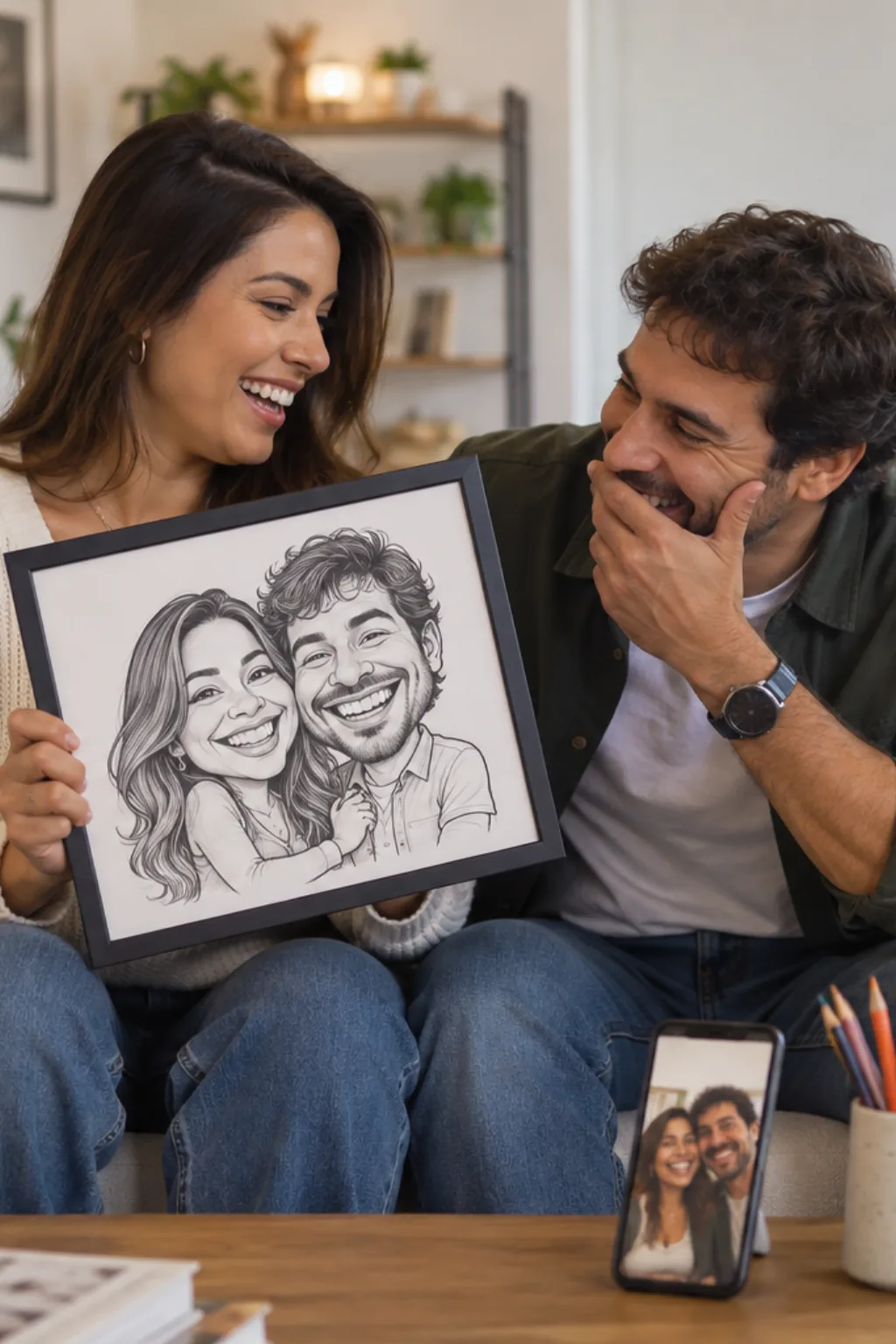 transformar foto em desenho — exemplo criado na Desenhos pra Colorir