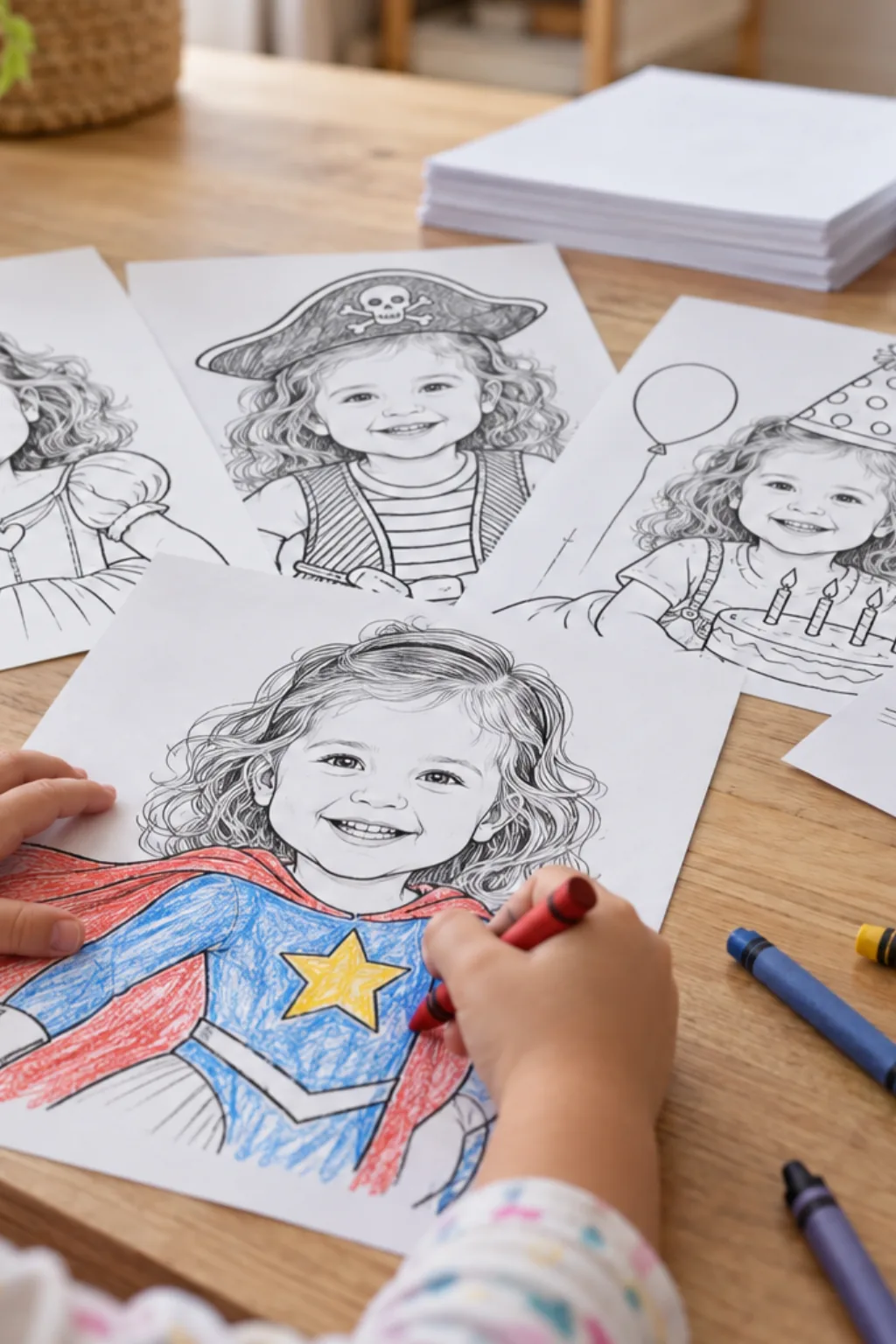 Transformar Foto em Desenho de Caricatura de Criança - Depois