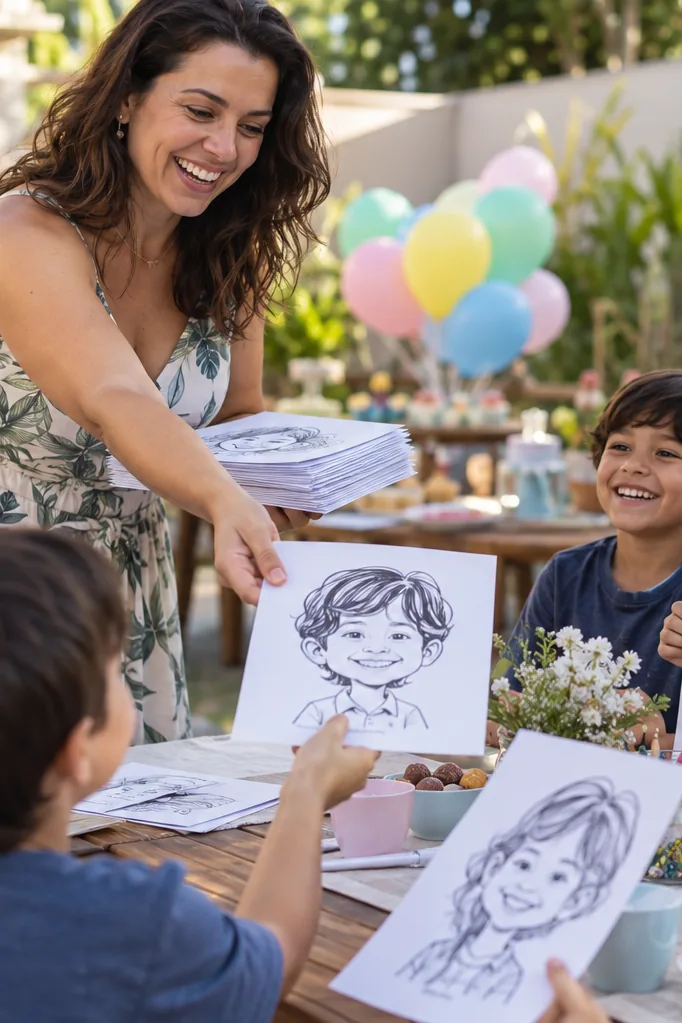 transformar foto em desenho — exemplo criado na Desenhos pra Colorir