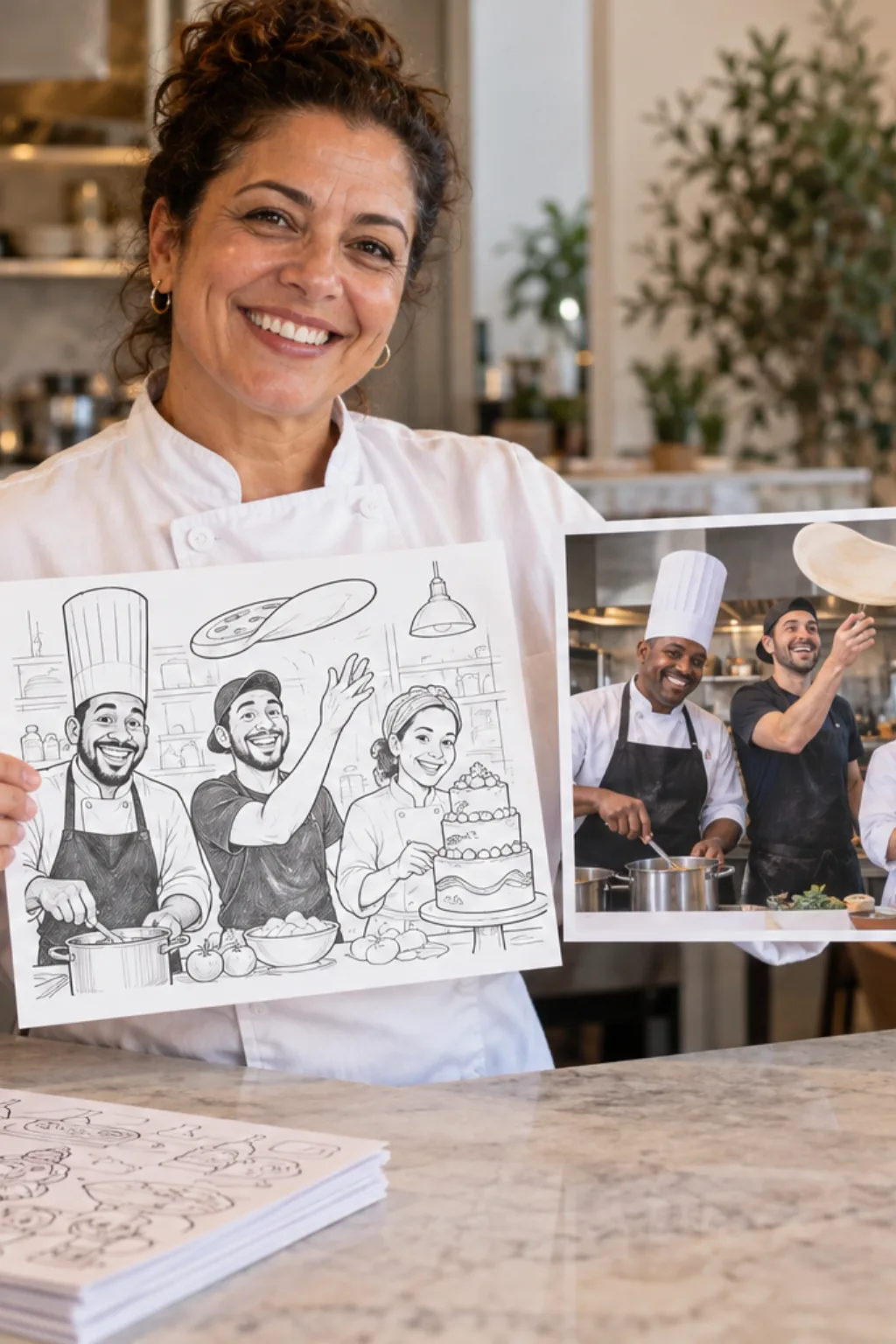 transformar foto em desenho — exemplo criado na Desenhos pra Colorir