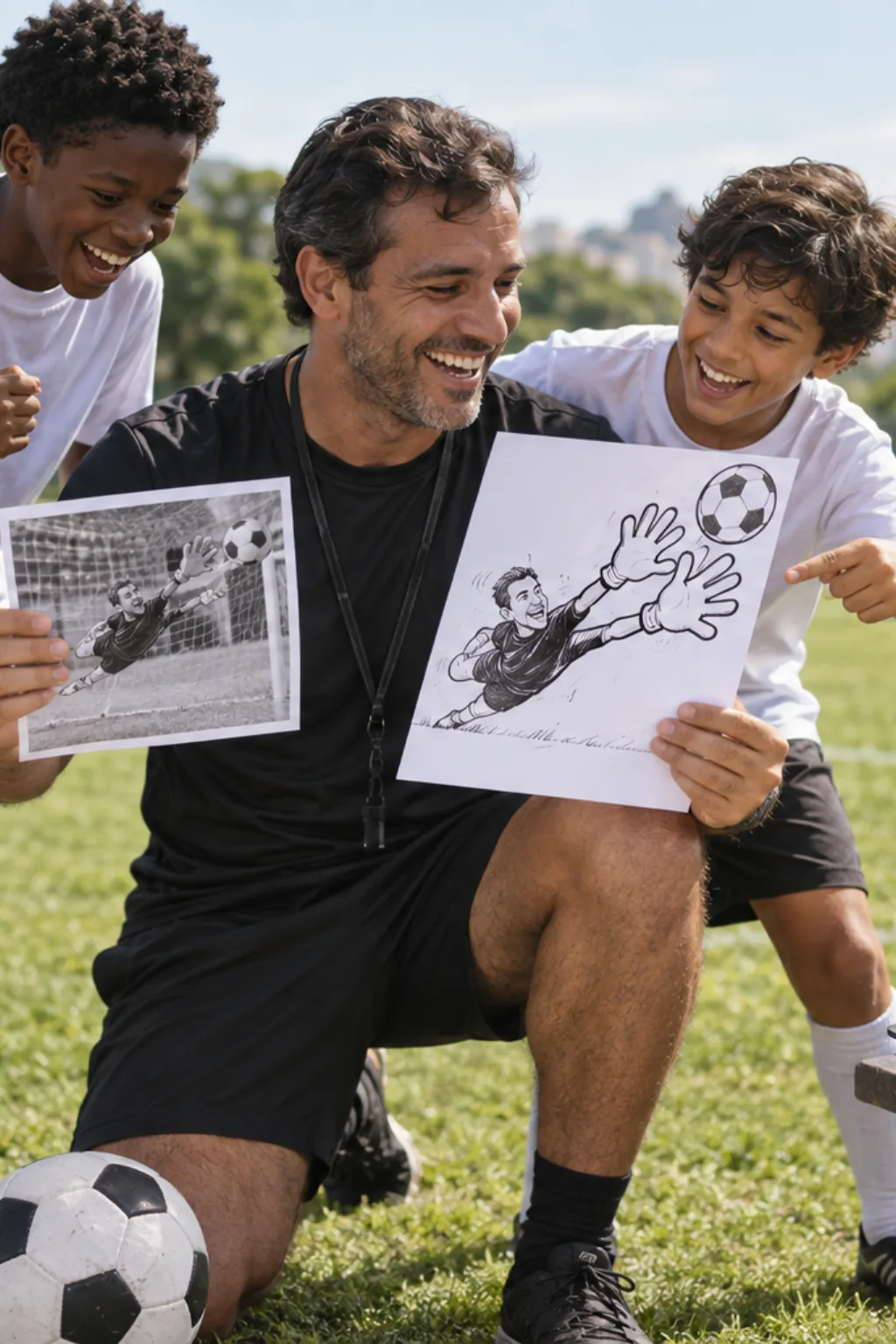 transformar foto em desenho — exemplo criado na Desenhos pra Colorir