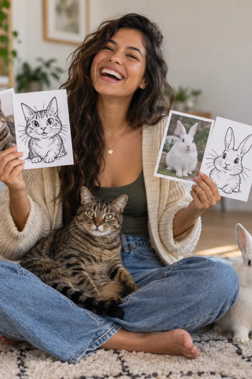 transformar foto em desenho — exemplo criado na Desenhos pra Colorir