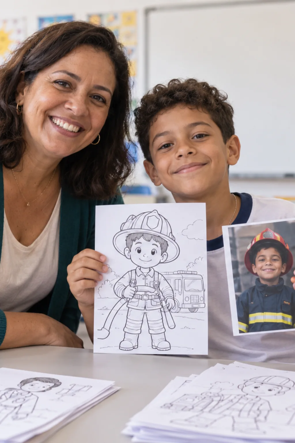 transformar foto em desenho — exemplo criado na Desenhos pra Colorir