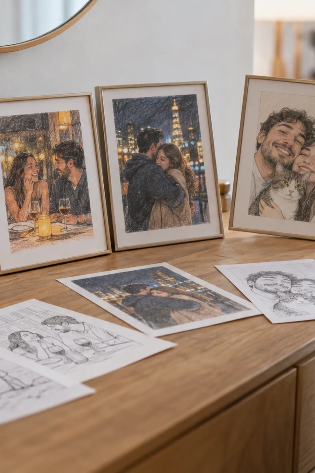 Transformar Foto de Casal em Desenho - Depois