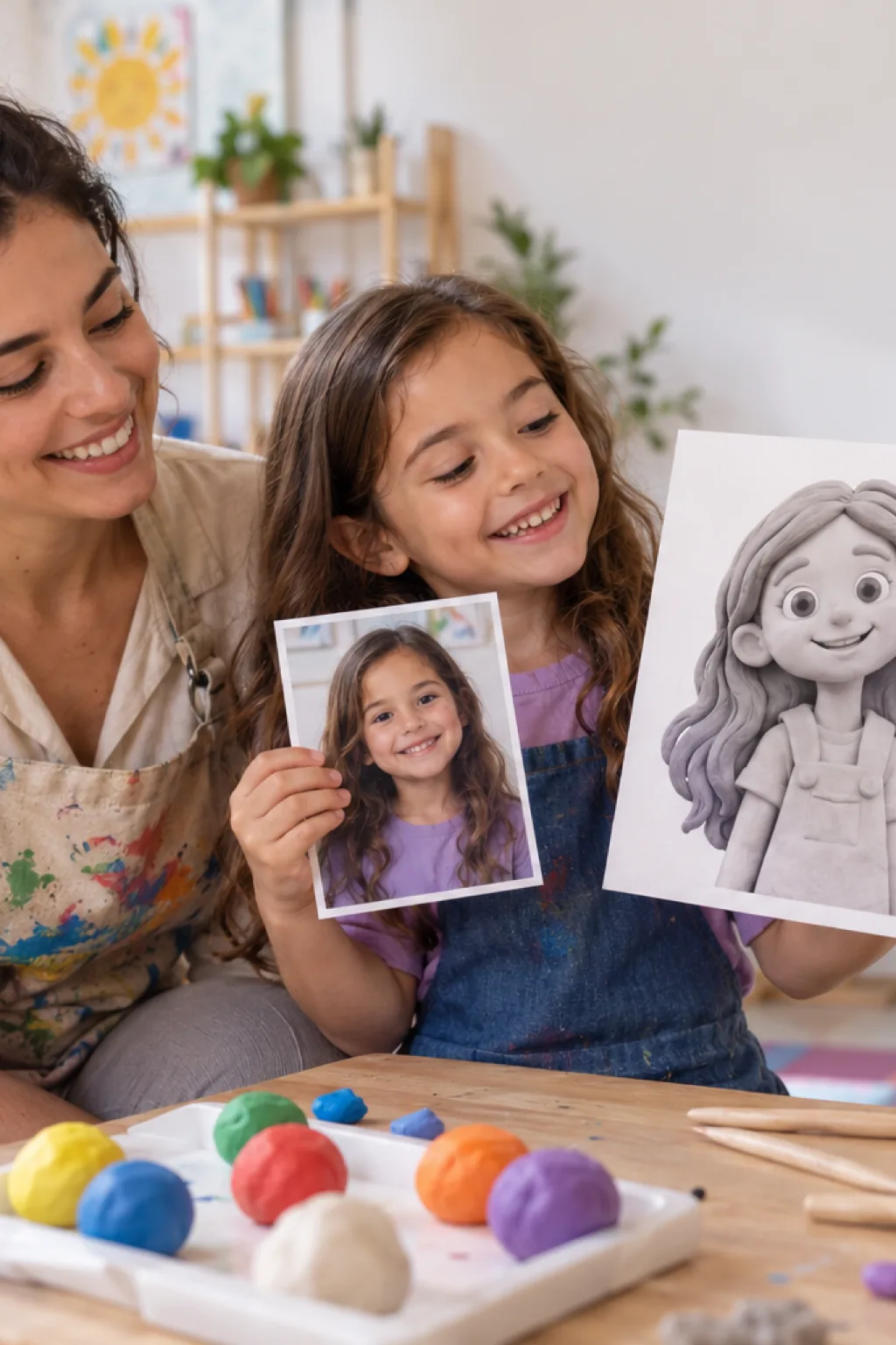 transformar foto em desenho — exemplo criado na Desenhos pra Colorir