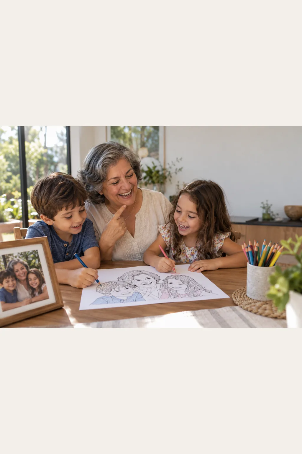 transformar foto em desenho — exemplo criado na Desenhos pra Colorir